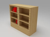 Книжный шкаф 3d
