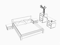 3d модель спальни