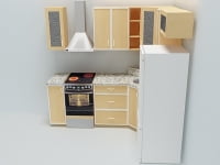 3d модель кухни