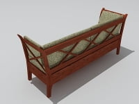 Модель дивана в 3d