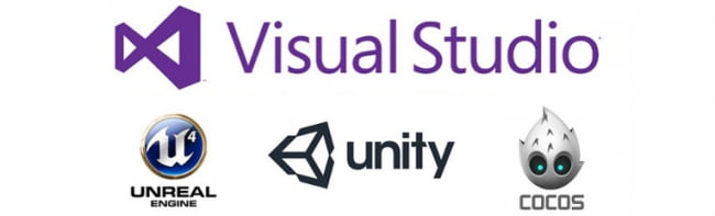 Visual Studio сотрудничает с игровыми движками Unity, Unreal, Cocos2d