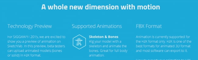 Сервис онлайн публикации 3d моделей Sketchfab добавил возможность анимации