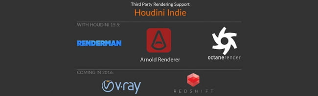В Houdini Indie теперь можно будет использовать сторонние рендеры