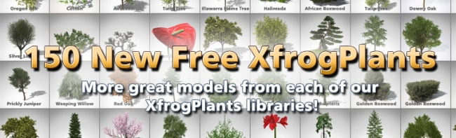 150 бесплатных моделей растений от Xfrog